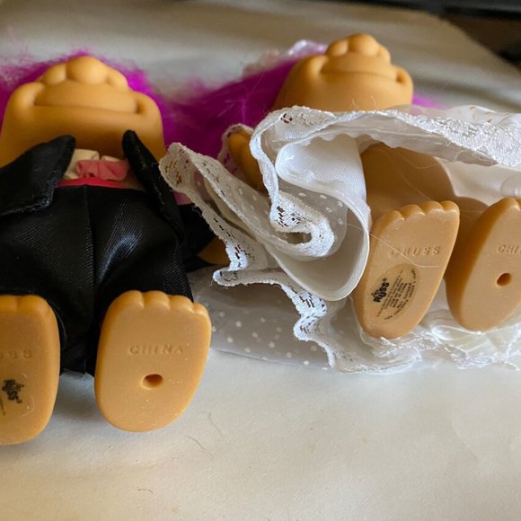 Bride and Groom RussTroll 4" Wedding Dolls circa 1 - Picture 5 of 6